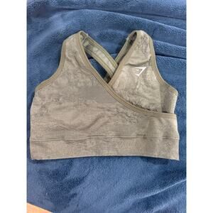 S/XS Gymshark green cris cross sports bra